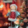 Cute Christmas tree plush angel doll ornament with red sequins and silver wings (18*9) - Red Sequin Angel