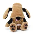 Front view of a brown plush dog gnome doll with floppy ears and paw prints - Large Dog Style / 20*14*24cm