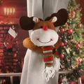 Adorable plush reindeer Christmas curtain buckle tieback for festive indoor home decoration - Elk Style