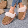 Warm camel platform winter slippers with plush fur trim and SPORT embroidery for indoor outdoor use - 36 / Tan
