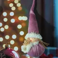 Adorable pink plush angel doll hanging ornament for creative Christmas tree decoration - Purple Crown Angel Style (K-C116)