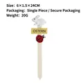 Adorable Easter bunny wooden garden stake with rabbit and ladybug plant sign decoration - Jumping Rabbit