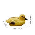 Detailed dimensions of realistic yellow plastic duck decoy for garden pond decoration - Single Piece / Yellow