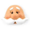 Hand-painted resin gnome face detail with white eyebrows and mustache - Eight-Shaped Eyebrows (BHST040) / 62*20*45mm