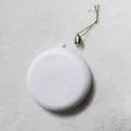 Λευκό στρογγυλό στολίδι DIY με χρυσό κορδόνι για πασχαλινή διακόσμηση - Χρυσό Καπάκι / Μονό Τεμάχιο / Λευκό