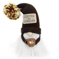 Handgefertigter Kaffee-Zwerg mit 'Coffee then Conquer' Hut und weichem Bart - Kaffee Zwerg Stil / 10*10*33cm