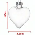 Adorno navideño de PET transparente con forma de corazón, 10 cm de alto y 8,5 cm de ancho - 10cmx8.5cm / Corazón