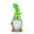 Handmade grape theme fruit gnome plush doll with green pom-pom hat and leaf decoration - Grape Style (A)