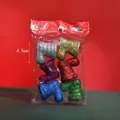 Pack of six colorful glittery Christmas boot ornaments measuring 4.5cm for holiday decor - Christmas Boot Pendant / 6 Pieces Pack / Multicolor (4.5cm Christmas Boot)