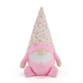Pink Valentine's Day gnome plush doll with strawberry pattern hat - Male Style / Heart Pattern Hat
