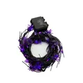 Close-up of purple LED spider Halloween string lights featuring an eight-function battery box - Purple Spider Neon Light