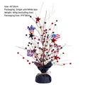 Independence Day patriotic berry tree with American flag stars and burlap base - Independence Day Style (SYWA108) / 1 Piece