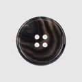 High-end four-hole urea button featuring a dark brown marbled pattern for classic workwear - 11.5mm (18L) / Dark Brown Tortoiseshell (Color 07#)