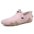 Mocassini in pelle rosa eleganti e comodi da donna con raffinato logo a forma di ariete - Rosa