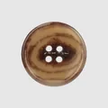 Classic marbled brown 4-hole urea button for coats and premium workwear - 11.5mm (18L) / Brown Marble (Color 42#)