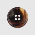 Elegant four-hole brown marbled tortoise shell urea button for high-end tailored suits - Dark Tan Marble (Color 44#)