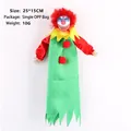Scary Halloween clown doll hanging ornament for haunted house and party decoration - 25*15cm / Green