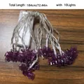 Lila Fledermaus Halloween LED Lichterkette mit 10 lila Lampen und 184cm Gesamtlänge Dekoration - Lila Fledermaus-Lichterkette