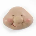 Smiling resin Santa nose and gnome face part for Christmas doll DIY craft projects - Smiling Face Closed Eyes