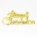 Metallic gold-plated Merry Christmas pendant ornament for festive tree decoration - English Sign / 10cm / Gold