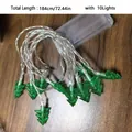 Grüne Weihnachtsbaum LED Lichterkette mit 10 Lampen und 184cm Gesamtlänge Dekoration - Grüne Baum-Lichterkette