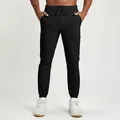 Men's athletic joggers in black, breathable quick-dry fabric for outdoor fitness - Bottoms / S / Premium Black