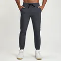 Men's dark grey recycled eco-friendly quick-dry joggers for outdoor fitness and sports - Bottoms / S / Dark Gray