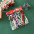 Set van 6 glitterende kerst zuurstok ornamenten van 12 cm voor kerstboomdecoratie - Set van 6 / Meerkleurig