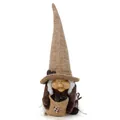 Detail eines Kaffee-Gnomes mit Harzgesicht, der einen Jutesack voller Kaffeebohnen hält - Kleine Größe Damenstil / 10*11*29cm