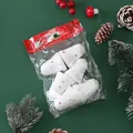 Close-up detail of white foam Christmas bell ornaments with colorful sequins in a 6-pack - Bell / 4cm(6Pcs Pack)