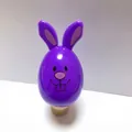 Vibrant purple cartoon rabbit Easter egg shell candy container for holiday gifts - Rabbit / Purple
