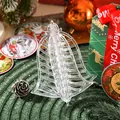 Detailed view of 12cm transparent 3D bell-shaped ornament for Christmas tree decor - Bell (YJ-292) / 12x11cm