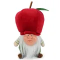 Handmade cute Christmas gnome plush doll wearing a decorative large red apple hat - Male Apple Gnome / 11*10*17cm