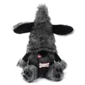 Adorable handcrafted grey dog gnome plush doll with sticking out tongue and bone - Sitting Style(BH235285)