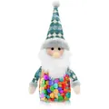 Creative Christmas gnome candy jar with plush beard and knitted hat for holiday gifts - Santa Claus / Style A