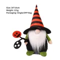 Adorable Halloween witch gnome plush doll for festive home party table decoration - Style A (Smile) / 20*10cm