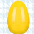 Large 30cm glossy yellow Easter egg shell for party gift surprises and toy capsules. - 30cm / Yellow