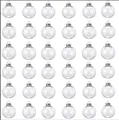 30er Set klare 6cm Kunststoff-Weihnachtskugeln für Christbaumschmuck DIY Basteln. - 30 Stück Set (6cm) / PET Transparente Kugel