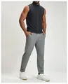 Professional men's black eco-friendly recycled quick-dry sports fitness sleeveless padded vest - S / Tops / Dark Gray