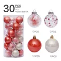 30-delige set roze en transparante kerstballen van 6cm voor kerstboom - Set van 30 / Antiek Brons