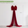 Grande fiocco di velluto rosso vino floccato 160 cm per decorazioni natalizie - 160cm / Borgogna