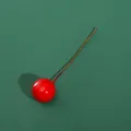 Single red mini berry decoration with stem for DIY cake and gift boxes - Red Berry / 1.0cm - 1000 Pieces/Pack