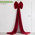 Grande decorazione con fiocco in velluto floccato bordeaux per feste festive 280cm - 280cm / Borgogna