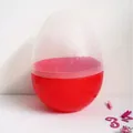 Grande guscio d'uovo di Pasqua a sorpresa rosso e trasparente smerigliato per regali - 30cm / Rosso e Trasparente
