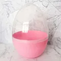 Guscio d'uovo di Pasqua gigante da 30 cm con parte superiore trasparente e base rosa - 30cm / Rosa e Trasparente