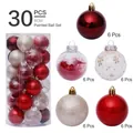 Set de 30 bolas de Navidad de 6 cm rojas y doradas en varios acabados para el árbol - Juego de 30 / Oro Rosa Rojo