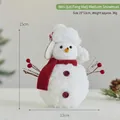 Medium Christmas foam snowman doll featuring red scarf and hat for holiday decoration - Mini Trapper Hat Medium Snowman
