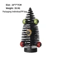 Mini árbol de Halloween negro decorado con ojos espeluznantes para decoración mesa - S