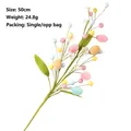Decorative colorful Easter egg floral branch for DIY holiday bouquet arrangement accessories - 50cm / Branch