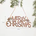 Wooden Merry Christmas hanging sign 20x6cm for festive holiday Xmas tree decoration - Merry Christmas Letter Sign Pendant (HF-17A012) / 20x6cm